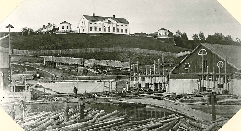 Baggböle herrgård, gammalt foto