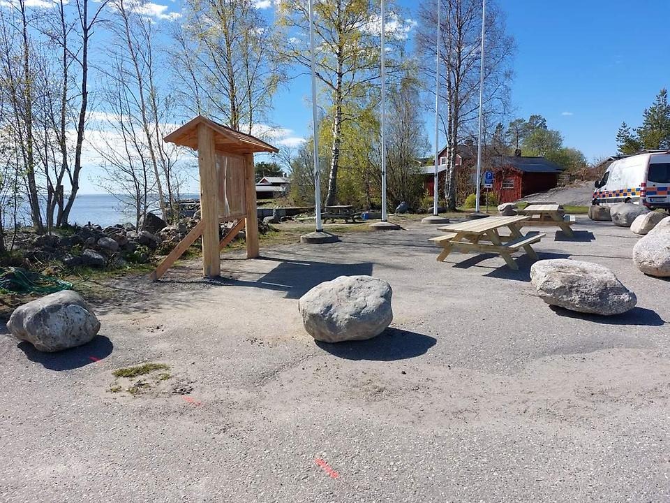 Ny rastplats vid färjeläget Norrbyn.