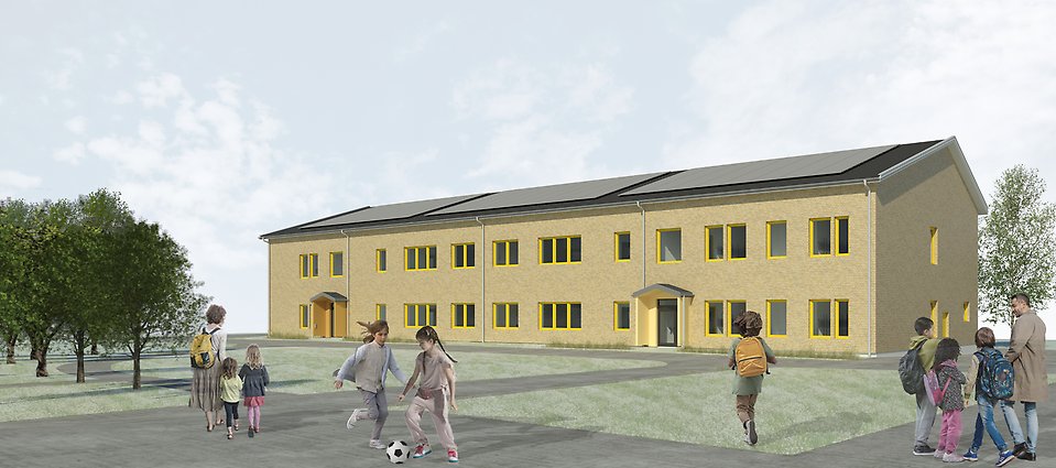 Illustration som visar den nya byggnaden.
