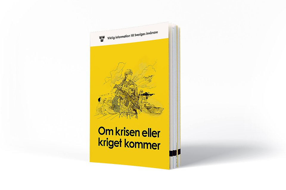 Broschyren "Om krisen eller kriget kommer", omslag